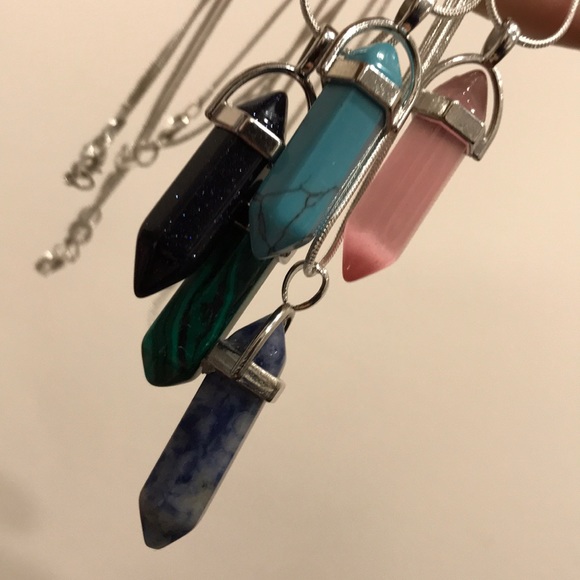 Multiple quartz 925 silver chain necklaces - Picture 2 of 2